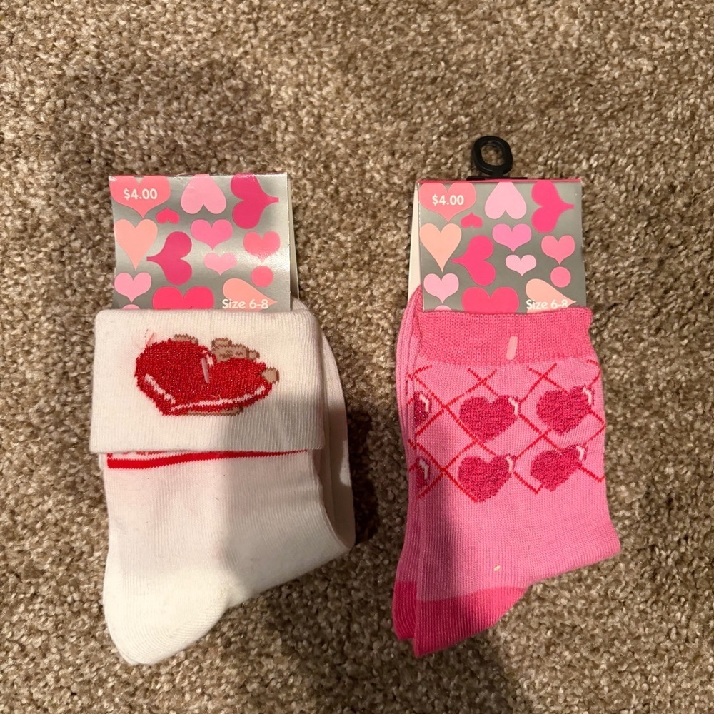 Heart Patterned Socks Set